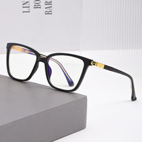 Nuevas gafas ópticas de metal TR90 con montura ojo de gato, anti luz azul, a la moda para mujer.