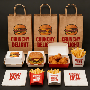 卸売小型フライドポテトボックス持ち帰り用ファーストフード包装バーガーとフライドポテト用紙箱チップス用 - Product Image 1