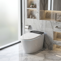 WC intelligent monobloc à chasse d'eau automatique avec bidet intégré et télécommande