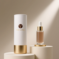 Emballage de parfum de luxe boîtes kraft dorées bouteilles de parfum rondes boîte cadeau tube en papier