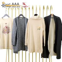 KingAAA Grosir Pakaian Bekas Second Hand Thrift Rajutan Pendek Sweater Bale Ekspor Pakaian Thrift Friperie Pilihan Terbaik