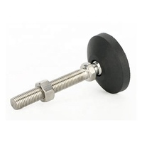 Pied de nivellement industriel robuste en plastique de 50 mm de diamètre avec base pivotante M8 M10 M12 pour atelier et entrepôt