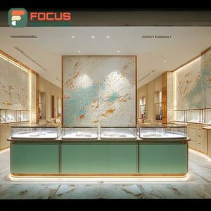 Custom Boutique Jewelry Display Counter Metal Frame Jewelry Shop Display Cabinet - Product Image 6