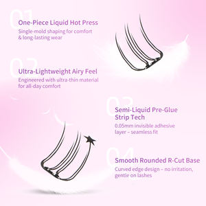 STARSCOLORS Clústeres de Pestañas Pre-Pegadas de Una Pieza en Forma de U Autoadhesivas DIY con Puntas Decorativas - Product Image 4