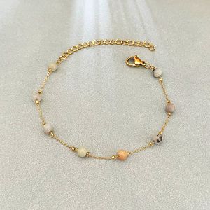 Pulsera de Piedra Natural Original Nueva 2026 al por Mayor, Cadena de Acero Inoxidable con Baño de Oro de 18K, Joyería Minimalista y Delicada - Product Image 5