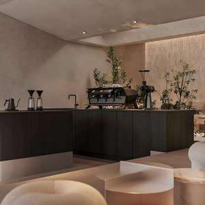 เคาน์เตอร์กาแฟสั่งทำสุดหรู เฟอร์นิเจอร์ร้านกาแฟบาร์ทันสมัย ดีไซน์เคาน์เตอร์ไม้สแตนเลส ตกแต่งภายในร้านกาแฟครบวงจร - Product Image 1