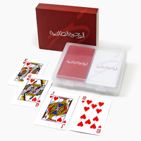 Jeu de cartes de poker de luxe personnalisé en deux volumes avec boîte et étui en plastique