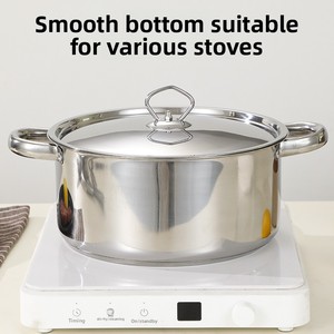 15 Parça Çok Satan 410 Paslanmaz Çelik Tencere Seti, Tencere Kapağı ve Paslanmaz Çelik İç Kaplamalı Tencereler, Ev Yemekleri İçin - Product Image 4