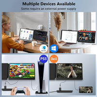 Écran d'extension 14 pouces 1080P HD Triple Monitor pour Windows Mac Surface Android/Switch Laptop Plug Play LCD Backlit Type C
