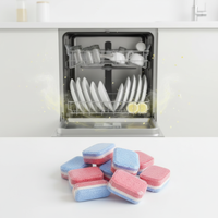 Tablettes solides écologiques pour lave-vaisselle domestique OEM ODM pour machine à laver la vaisselle automatique