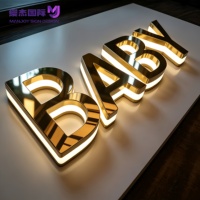 Enseigne lumineuse LED personnalisée en acier inoxydable, étanche IP65, plusieurs couleurs disponibles, murale, enseigne avec logo personnalisé