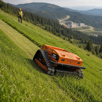 Tondeuse à gazon robotisée intelligente, petite tondeuse télécommandée pour pentes avec contrôleur longue portée de 200 m