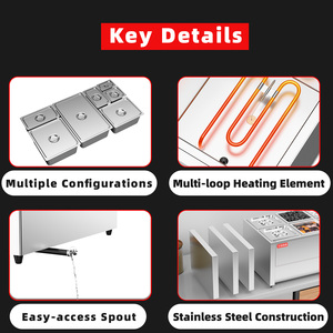 หม้อซุปเก็บความร้อนเชิงพาณิชย์ขนาดใหญ่ หม้อไฟฟ้าสำหรับทำซุปไข่มุก สาคู ทาร์โอ <span class=keywords><strong>ข้าวต้ม</strong></span> หม้อเก็บความร้อน - Product Image 4