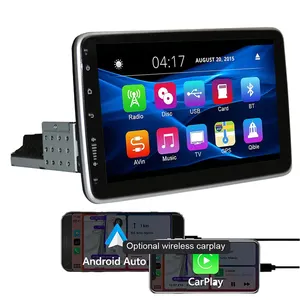 Autoradio Android universale GPS fotocamera posteriore 1 Din 7 ''9'' 10 ''IPS Touch Screen Dvd lettore MP5 autoradio girevole a 360 gradi