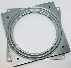 Plato Giratorio Cuadrado de Alta Resistencia de 6 Pulgadas, Base Giratoria Moderna de Hierro con Acabado en Zinc Blanco para Uso en el Hogar y la Oficina - Product Image 4