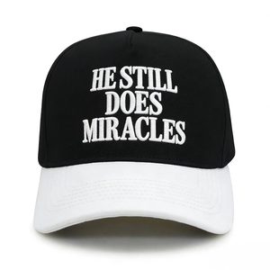 Casquette de baseball vintage en coton délavé avec citation brodée, casquette snapback bicolore, vente en gros - Product Image 6