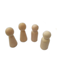 2 corps de poupée en bois naturel non fini de haute qualité, 3 pouces, maman/ange, différentes formes et tailles pour l'artisanat.