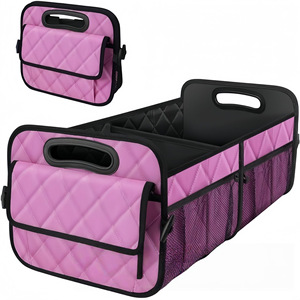 Boîte de rangement pour voiture 60L en tissu Oxford anti-compression avec poignée, organiseur de coffre pour utilisation automobile - Product Image 1