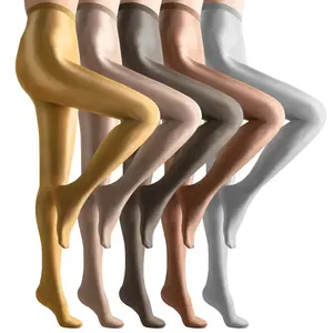 70D Reflective Women's Sexy Stockings Shiny Ultra Soft Pantyhose Mesh Fabric Sheer Oil Tights Leggings