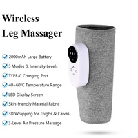 Masseur sans fil pour mollets avec chaleur et pression d'air - Machine de massage des jambes rechargeable à 3 modes pour soulager les muscles