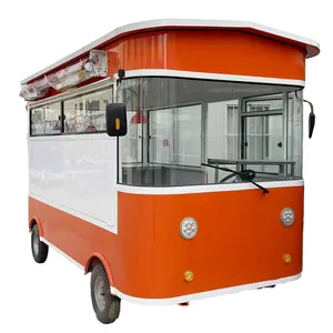 WD移动厨房拖车油条大篷车咖啡车二手快餐车欧洲冰淇淋移动食品车