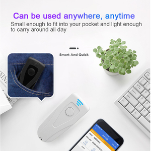 포켓 크기 휴대용 1d 무선 BT 휴대용 바코드 리더 애플 Ios 안드로이드 스마트 폰 - Product Image 3