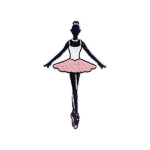 Parches personalizados <span class=keywords><strong>de</strong></span> bailarina, insignia bordada <span class=keywords><strong>de</strong></span> niña bailarina, aplique termoadhesivo <span class=keywords><strong>de</strong></span> tutú rosa, logotipo <span class=keywords><strong>de</strong></span> <span class=keywords><strong>ballet</strong></span> con purpurina para ropa <span class=keywords><strong>de</strong></span> baile DIY - Product Image 1
