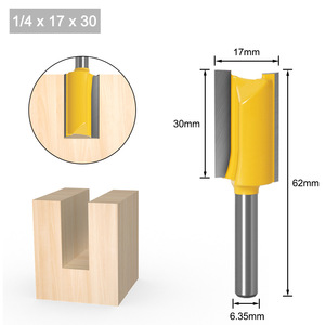 1/4" Shank Straight Woodworking Milling <b>Cutter</b> Slotting Straight End Mill Slotting Router Bit Woodworking Tool - Product Image 5