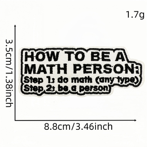 Parches Bordados con Frases Divertidas y Sarcásticas, Parches Termoadhesivos con Humor Matemático, Eslogan Introvertido, Meme, Letras Bordadas, Apliques para Gorras - Product Image 3