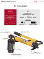 SYK-8A SYK-15 SYK-8B Perceuse à trous portable Poinçon hydraulique Ensemble de poinçons pour tôles métalliques