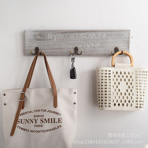 Solid <b>Wood</b> Wall <b>Hooks</b> Rectangle 3 <b>Hooks</b> Durable Wall Mounted For <b>Coats</b> Keys Entryway Living Room - Product Image 3