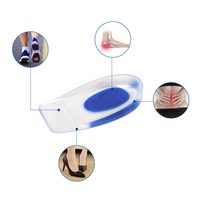 100% Silicone Gel Confort Semelles Pied Talon Pad Soulagement De La Douleur Talon Protecteur Coussin pour Fasciite Plantaire Semelles De Chaussures