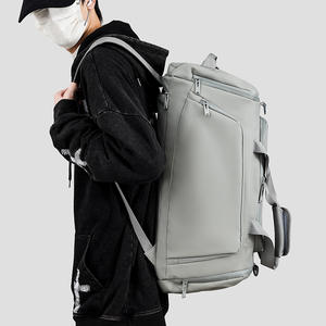 Sac à bagages unisexe en denim grande capacité à double épaule 20-35L Polyester Multifonction Voyage d'affaires Sac à main Voyage humide/sec - Product Image 2