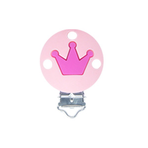 Clip de dentition en silicone pour bébé, en forme de couronne, matériau sûr et rond pour filles de 0 à 24 mois - Product Image 2