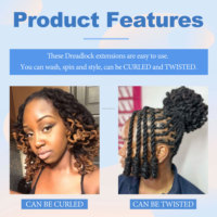Barato Rasta Cheveux Locks Homme Dreadlocks Cabelo Humano Afro Kinky Human Hair Locks Natural Hair Dread Locks Extension para hombres