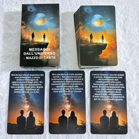 Vente en gros de cartes d'oracle italiennes Universe Messages, jeu de 54 cartes, impression couleur, boîte plate écologique, 7x12cm, 300GSM
