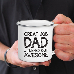 Mug en <span class=keywords><strong>émail</strong></span> blanc au design moderne, 350 ml, avec bord coloré, impression par transfert thermique, sublimation <span class=keywords><strong>à</strong></span> chaud sécurisée, sans BPA, compatible lave-vaisselle - Product Image 5
