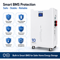 Batterie de stockage d'énergie domestique industrielle Solard à coque épaissie 48V 200Ah 10kWh, pack lithium-ion LiFePO4 empilable CAN 8000 cycles