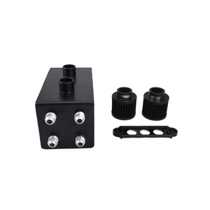 Réservoir de carburant à double trou, 2L, en alliage d'aluminium, bidon d'huile respirant avec filtre pour Honda Civic 92-00 - Product Image 4