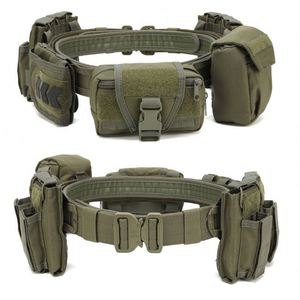 Ceinture multifonctionnelle d'autodéfense pour homme : tissu Oxford 1000D, ensemble de ceintures réglables à libération rapide pour l'extérieur, 6 pièces - Product Image 1