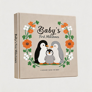 Libros de Tapa Dura con Diseño Personalizado, Libro de Recuerdos para Bebés de los Primeros 5 Años, Álbum de Fotos, Diario, Scrapbook, Grabado en Relieve, Encuadernación Perfecta Personalizada - Product Image 4
