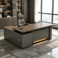 Bureau de direction moderne rectangulaire de luxe pour PDG avec couleurs personnalisables et design écologique