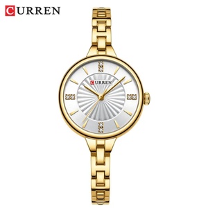 นาฬิกาข้อมือควอตซ์ลำลองสำหรับผู้หญิง CURREN 9097 ดีไซน์เรียบหรู กันน้ำ สายสแตนเลส แฟชั่นธุรกิจ นาฬิกาข้อมือสุภาพสตรี - Product Image 1