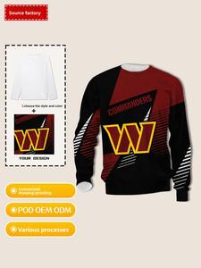 <span class=keywords><strong>Un</strong></span> Pullover girocollo commerciale transfrontaliero con cialde su misura con stampa All-Over 3D, felpa alla moda - Product Image 1