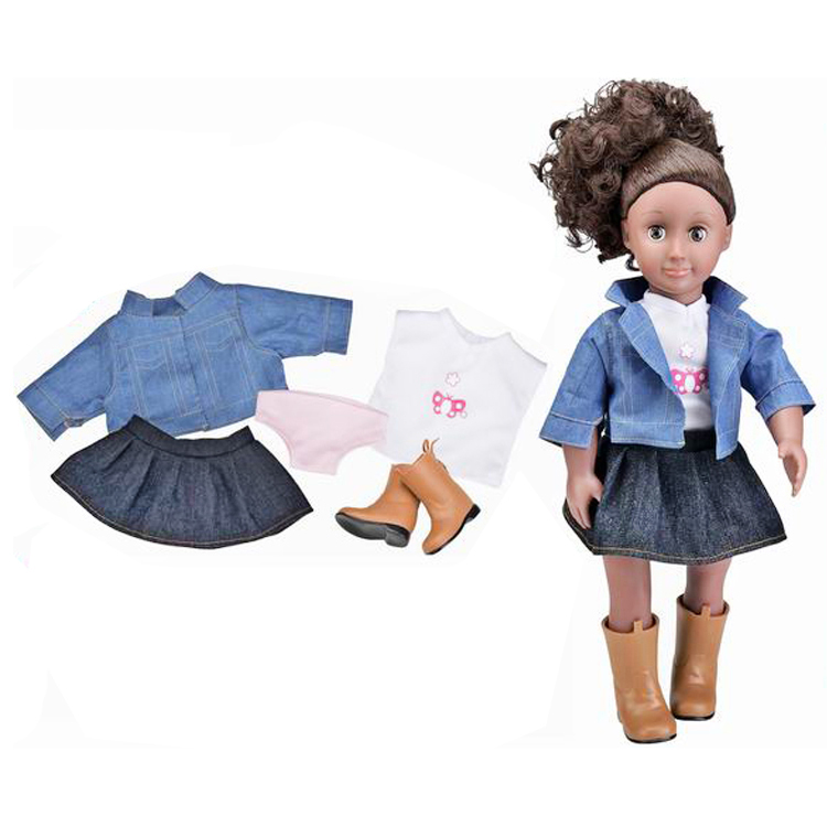 18 дюймов Африканский царь чёрных кукла силиконовая кукла с одеждой