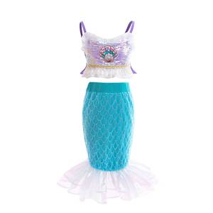 Nouvelle robe de princesse sirène pour filles, avec paillettes, pour les fêtes de danse, pour enfants, Halloween - Product Image 4