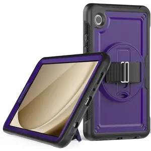 2024 novo case de defesa elegante para Samsung tab A9 8.7 X110 X115 alça com fivela de cinto de TPU macio e resistente