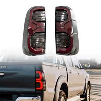 Luz Trasera LED JOP4X4, Luz Trasera Roja Ahumada, Lente de PC Roja, 12V para Hilux VIGO 2005-2014, Luz Trasera LED Impermeable