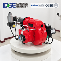 Brûleur de chaudière industrielle à double combustible haute efficacité, faibles émissions de NOx, brûleur à gaz automatique haute pression pour systèmes thermiques