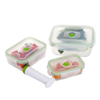 Boîte de conservation alimentaire moderne en verre borosilicate sans BPA, écologique, avec couvercle en PP et valve, compatible micro-ondes